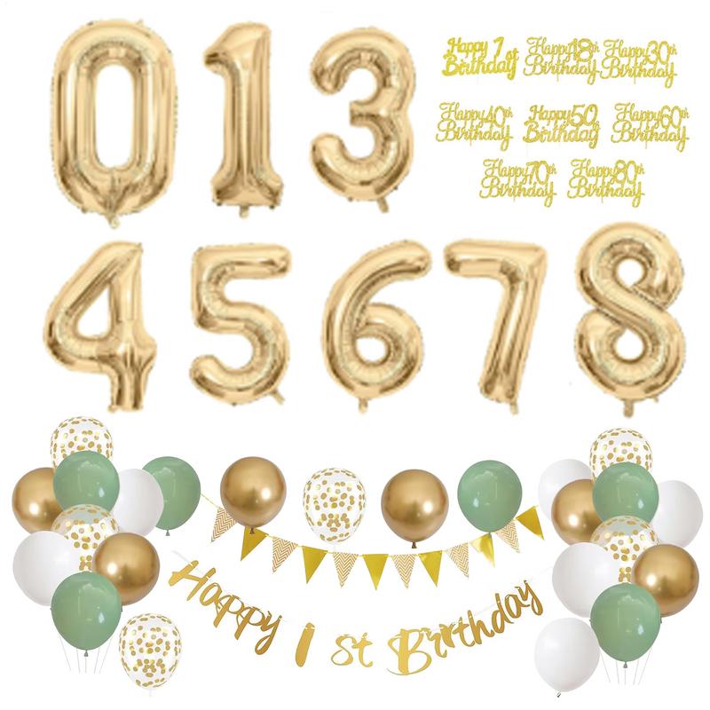 Party Banner Gold - 28 pçs conjunto de decoração de
