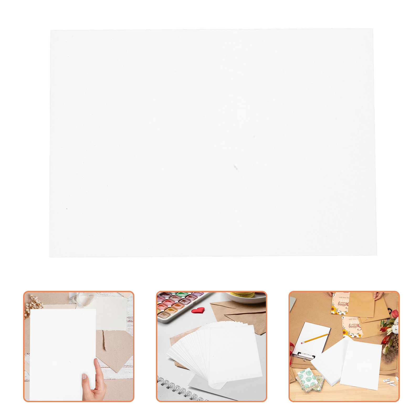 Papercraft Supply Invitation - 50 Folhas de Papel Cartão Branco