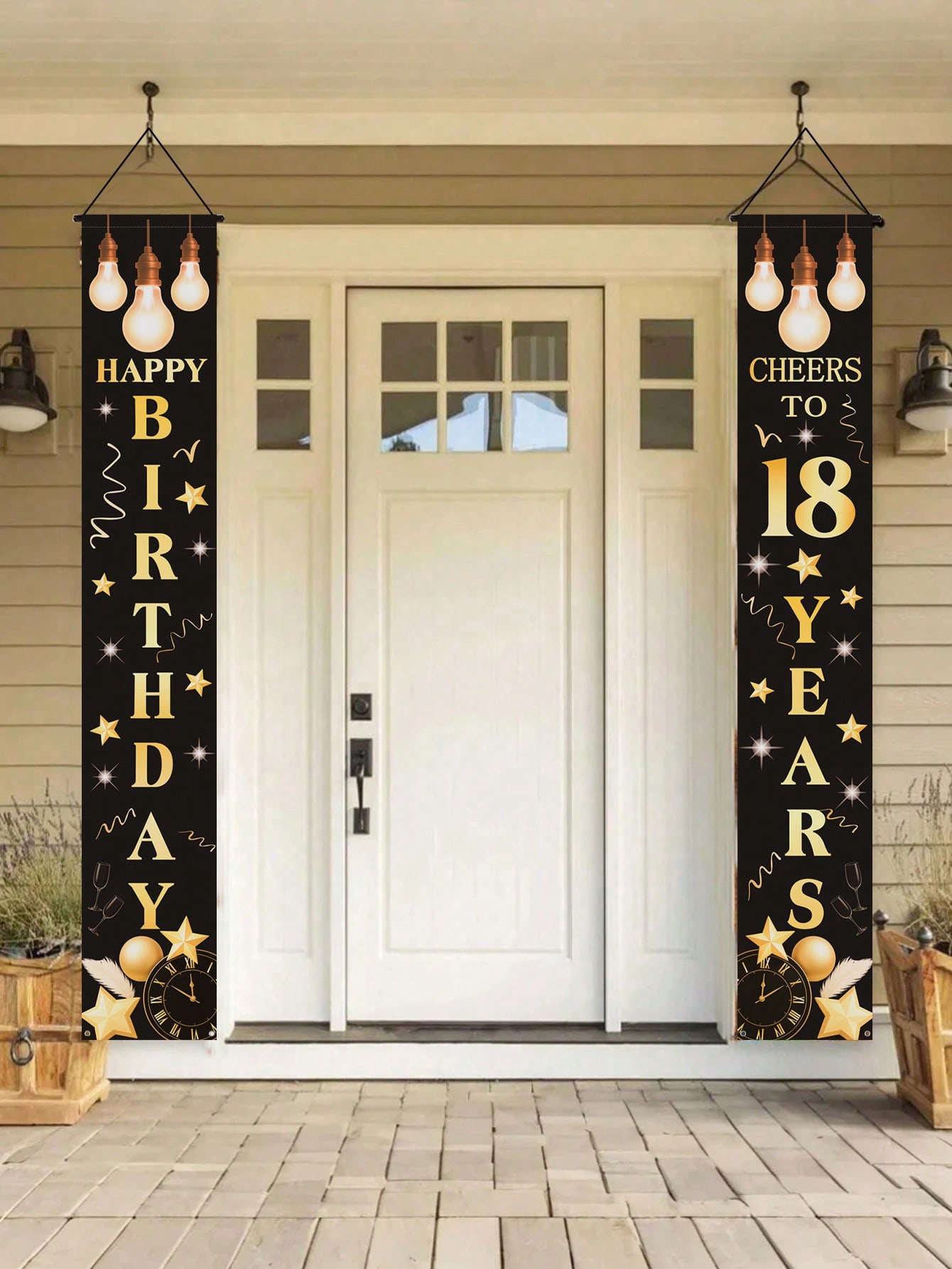 1 par de banners de comemoraçã - Party Banner Gold avaliação e preço