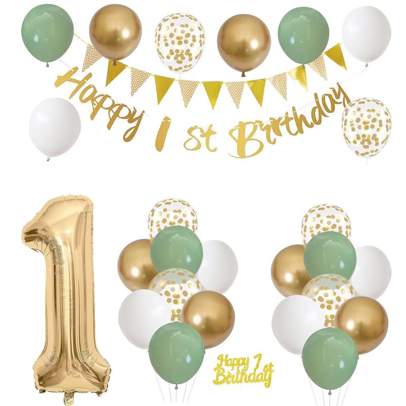 28 pçs conjunto de decoração d - Party Banner Gold avaliação e preço