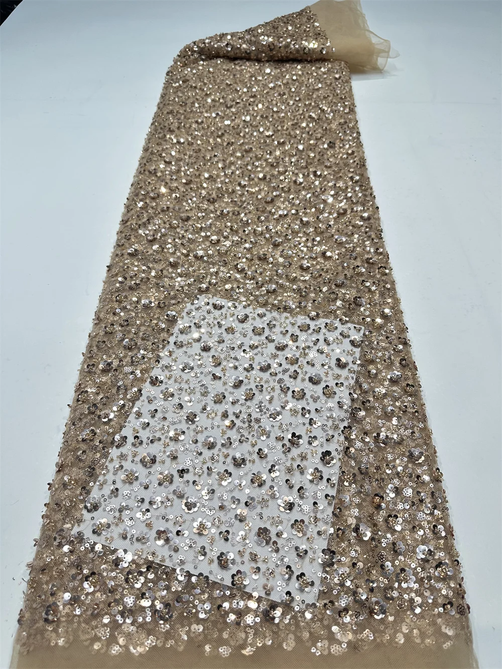 Tecido de renda africano 2026  - Glitter Tablecloth avaliação e preço