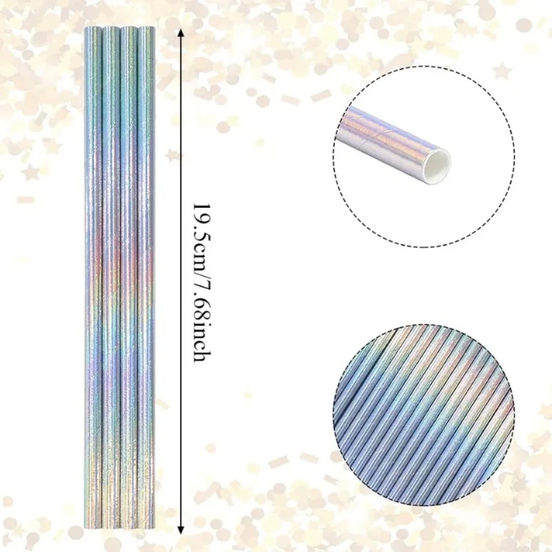 Canudos de Papel Prateados a L - Paper Straw Color avaliação e preço