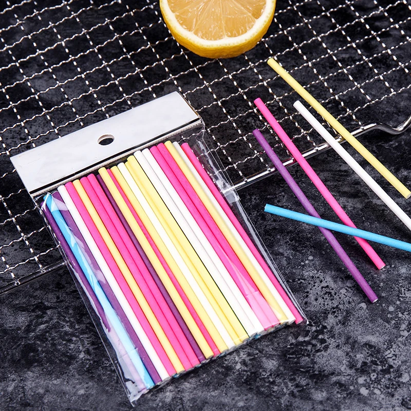 100 pçs/lote papel pirulito va - Paper Straw Color avaliação e preço